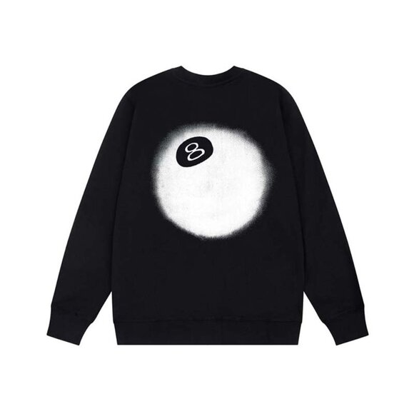 Men's Stussy National City Letters Print Black Sweatshirt - Picture 1 of 7